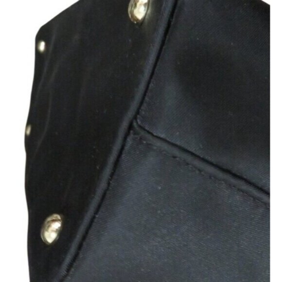 Calvin Klein Florence Nylon tote handbag satchel gold hardware & chain handles - Picture 10 of 12